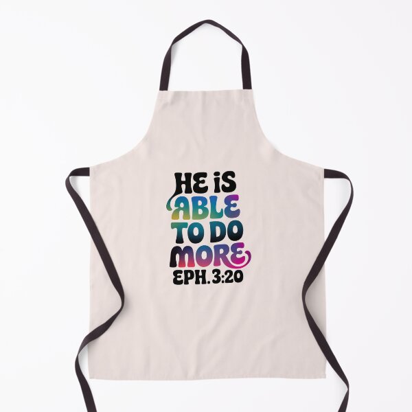 Item preview, He Is Able to Do More – Ephesians 3:20 Christian Calligraphy Gradient Bible Verse designed and sold by KnitLuv.