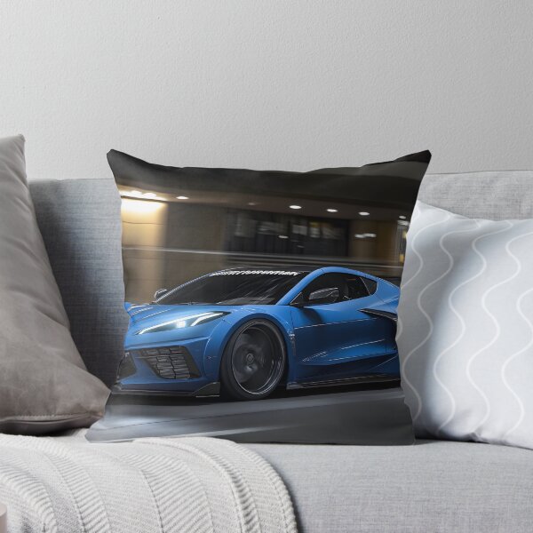 Item preview, Blue Corvette E-Ray Poster – Electrified Speed in Striking Blue IV designed and sold by AutoPopStudio.
