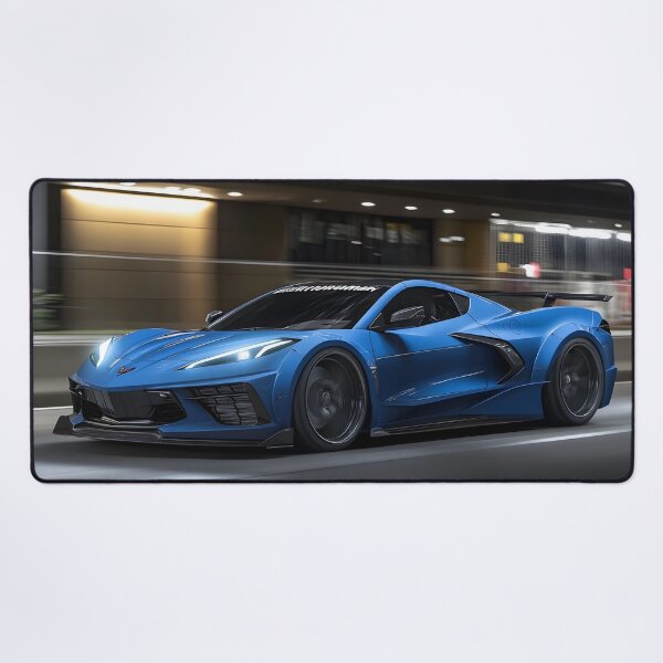 Item preview, Blue Corvette E-Ray Poster – Electrified Speed in Striking Blue IV designed and sold by AutoPopStudio.