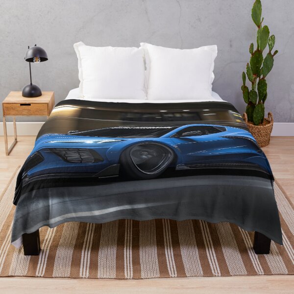 Item preview, Blue Corvette E-Ray Poster – Electrified Speed in Striking Blue IV designed and sold by AutoPopStudio.