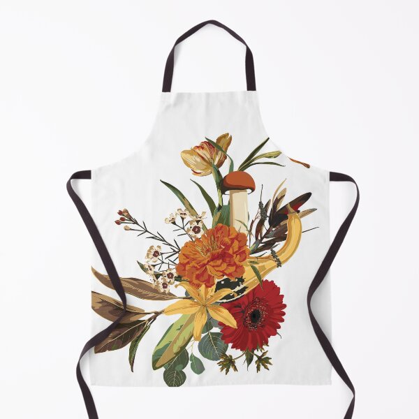 Item preview, Autumn flowers dahlia, lilies roses, herbs, pumpkin, mushrooms and berries composition. designed and sold by MatyKotiv.