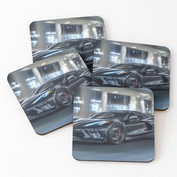 Item preview, Black Corvette E-Ray Poster – Sleek Hybrid Power IV designed and sold by AutoPopStudio.
