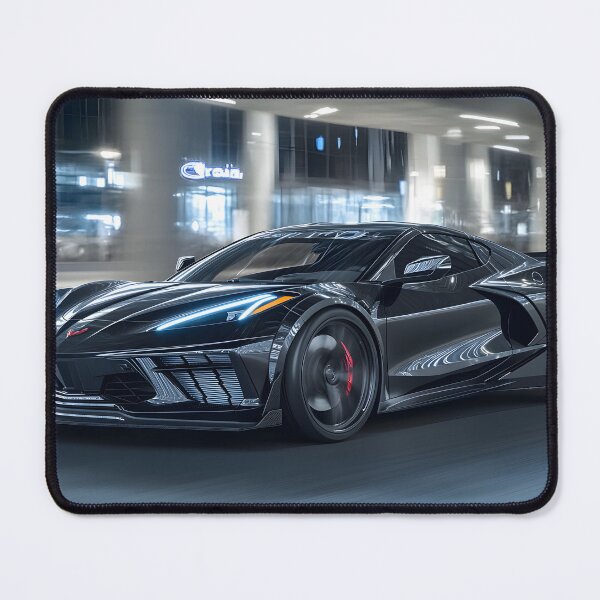 Item preview, Black Corvette E-Ray Poster – Sleek Hybrid Power IV designed and sold by AutoPopStudio.