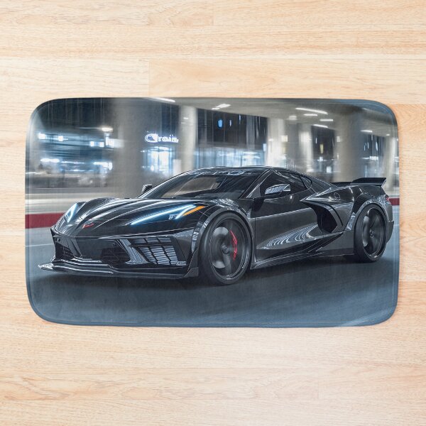 Item preview, Black Corvette E-Ray Poster – Sleek Hybrid Power IV designed and sold by AutoPopStudio.