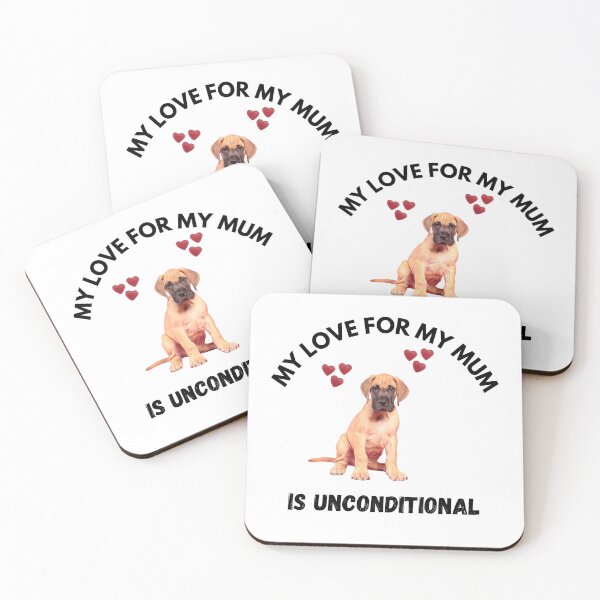 Aperçu de l'œuvre Chiot Dogue Allemand - Amour de chiot, Chiens créée et vendue par MasonsTshirts.