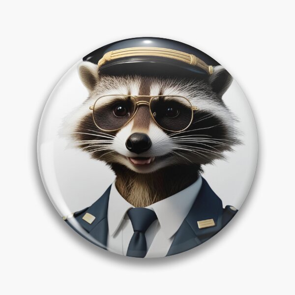 Item preview, Captain Raccoon Pilot T-Shirt – Funny Aviation Raccoon Tee – Gift for Pilots & Aviation Lovers designed and sold by AdaMerch.