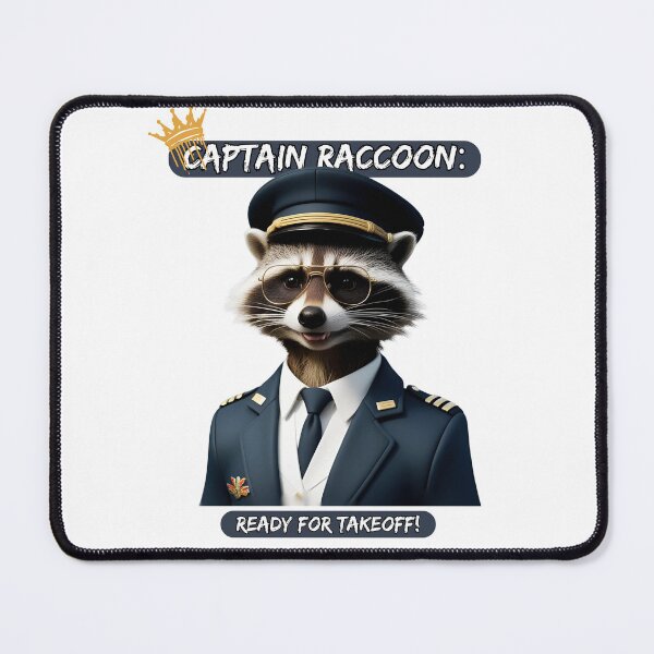 Item preview, Captain Raccoon Pilot T-Shirt – Funny Aviation Raccoon Tee – Gift for Pilots & Aviation Lovers designed and sold by AdaMerch.