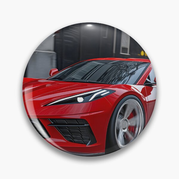 Item preview, Candy Apple Red Corvette E-Ray Poster – Electrified Performance in Stunning Red IV designed and sold by AutoPopStudio.