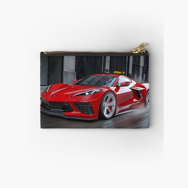 Item preview, Candy Apple Red Corvette E-Ray Poster – Electrified Performance in Stunning Red IV designed and sold by AutoPopStudio.