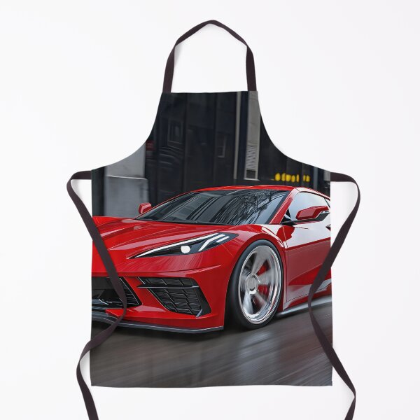 Item preview, Candy Apple Red Corvette E-Ray Poster – Electrified Performance in Stunning Red IV designed and sold by AutoPopStudio.