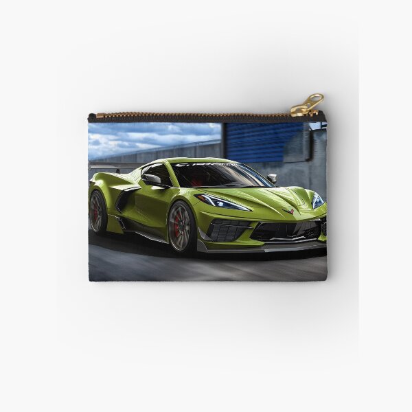 Item preview, Green Corvette E-Ray Poster – Electrified Muscle in Striking Green IV designed and sold by AutoPopStudio.