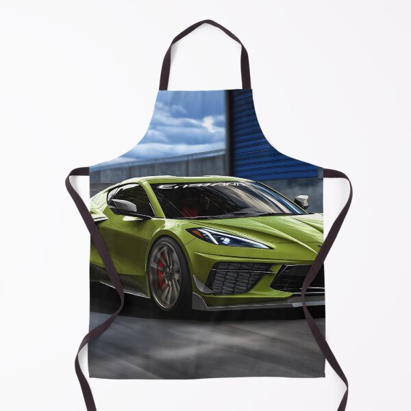 Item preview, Green Corvette E-Ray Poster – Electrified Muscle in Striking Green IV designed and sold by AutoPopStudio.