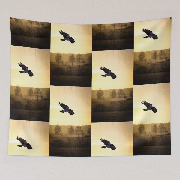 Item preview, Hooded Crow in Golden Hour Flight designed and sold by Taina Sohlman.
