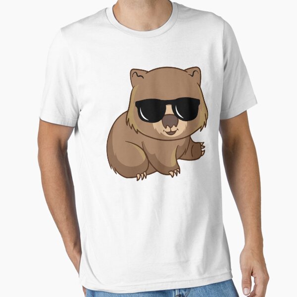 Vista previa del artículo con la obra «Wombat con gafas de sol», diseñado y vendido por Fanverse Merchandise.