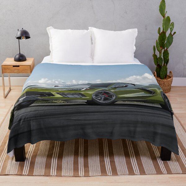 Item preview, Green Corvette E-Ray Poster – Electrified Muscle in Striking Green V designed and sold by AutoPopStudio.