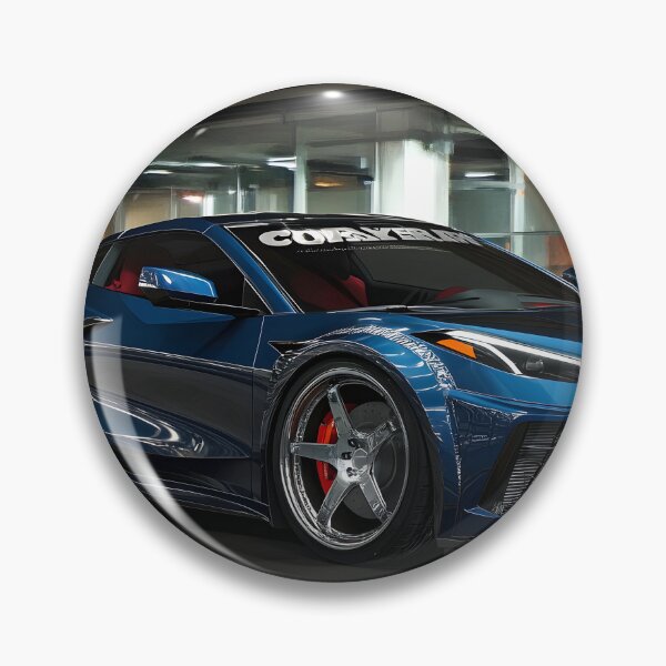 Item preview, Blue Corvette E-Ray Poster – Electrified Speed in Striking Blue V designed and sold by AutoPopStudio.