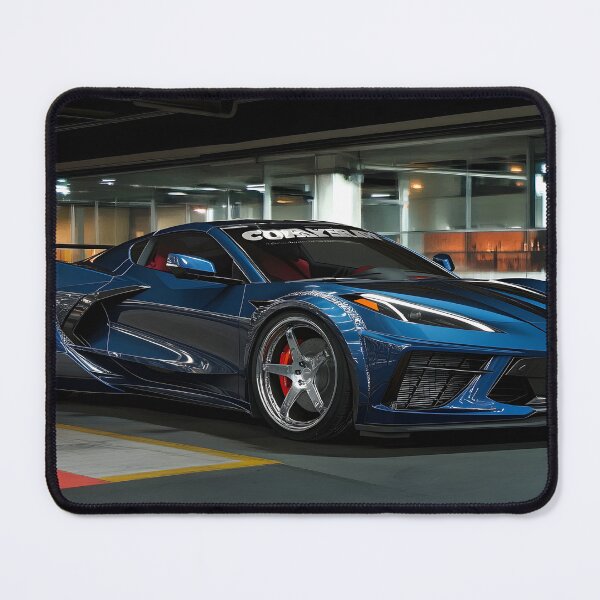 Item preview, Blue Corvette E-Ray Poster – Electrified Speed in Striking Blue V designed and sold by AutoPopStudio.