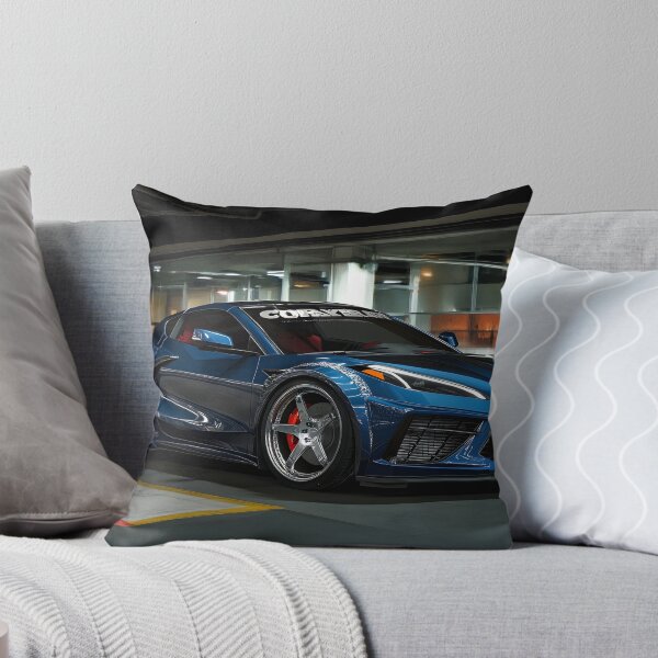 Item preview, Blue Corvette E-Ray Poster – Electrified Speed in Striking Blue V designed and sold by AutoPopStudio.