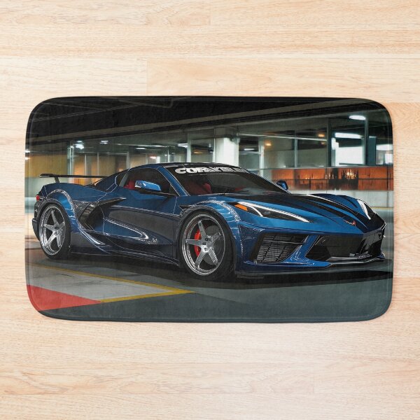 Item preview, Blue Corvette E-Ray Poster – Electrified Speed in Striking Blue V designed and sold by AutoPopStudio.