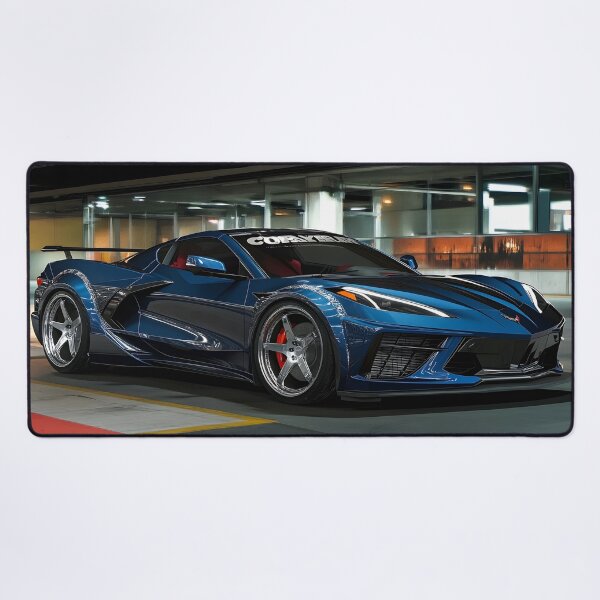 Item preview, Blue Corvette E-Ray Poster – Electrified Speed in Striking Blue V designed and sold by AutoPopStudio.