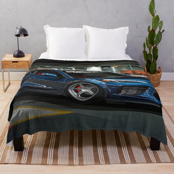 Item preview, Blue Corvette E-Ray Poster – Electrified Speed in Striking Blue V designed and sold by AutoPopStudio.