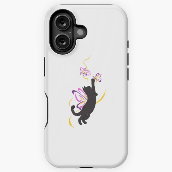Item preview, Black cat with butterflies designed and sold by Kkiturii.