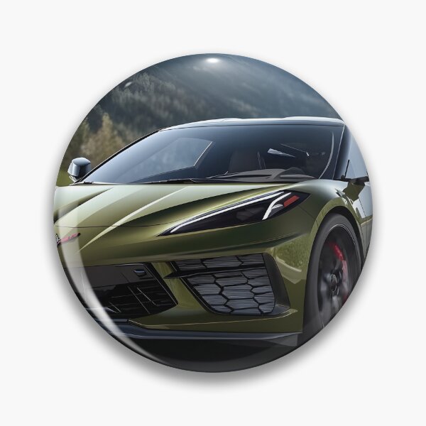 Item preview, Green Corvette E-Ray Poster – Electrified Muscle in Striking Green VI designed and sold by AutoPopStudio.