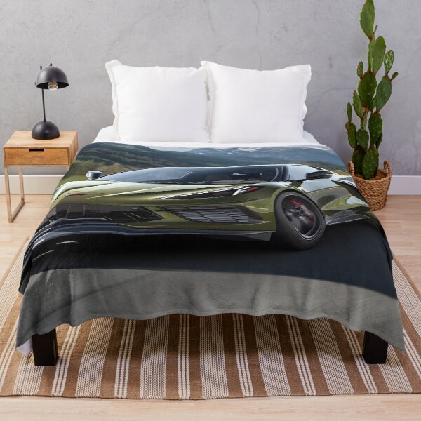 Item preview, Green Corvette E-Ray Poster – Electrified Muscle in Striking Green VI designed and sold by AutoPopStudio.