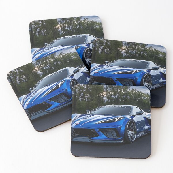 Item preview, Blue Corvette E-Ray Poster – Electrified Speed in Striking Blue VI designed and sold by AutoPopStudio.