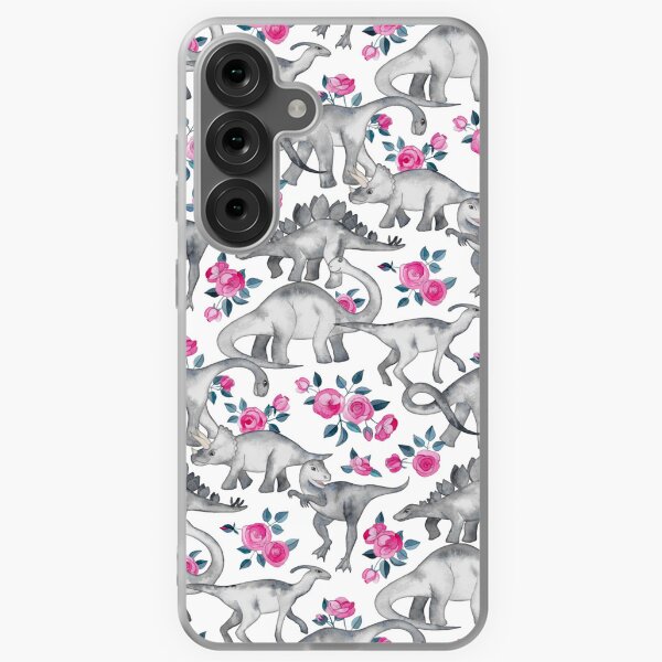 Item preview, Dinosaures et roses – blanc designed and sold by micklyn.
