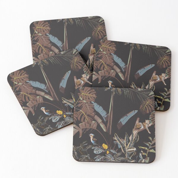 Item preview, Tropical night vintage wild pattern, palm tree, palm leaves and plant. designed and sold by MatyKotiv.