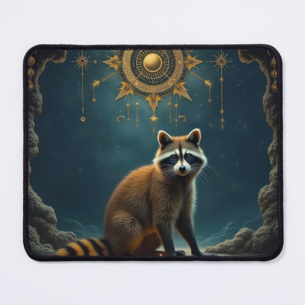 Item preview, Raccoon with Four Candles designed and sold by HabitableMoons.