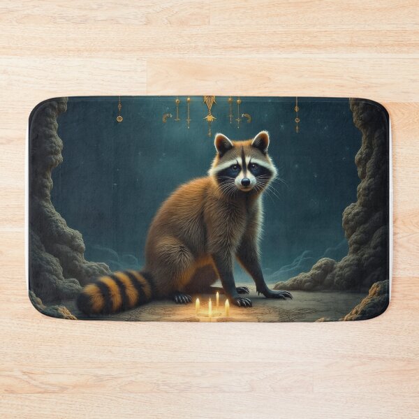 Item preview, Raccoon with Four Candles designed and sold by HabitableMoons.
