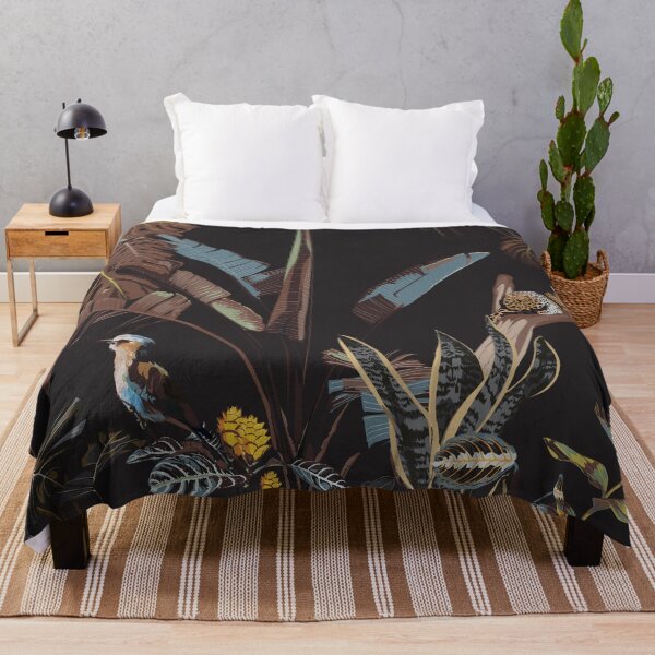 Item preview, Tropical night vintage wild pattern, palm tree, palm leaves and plant. designed and sold by MatyKotiv.