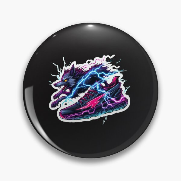 Item preview, Lightning Sneakers Sticker with Electric Wolf  Premium Cool Trendy Best Gift designed and sold by Imaginarium of Chaos falcon88 .