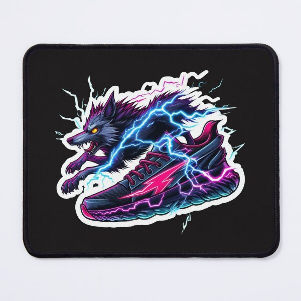 Item preview, Lightning Sneakers Sticker with Electric Wolf  Premium Cool Trendy Best Gift designed and sold by Imaginarium of Chaos falcon88 .