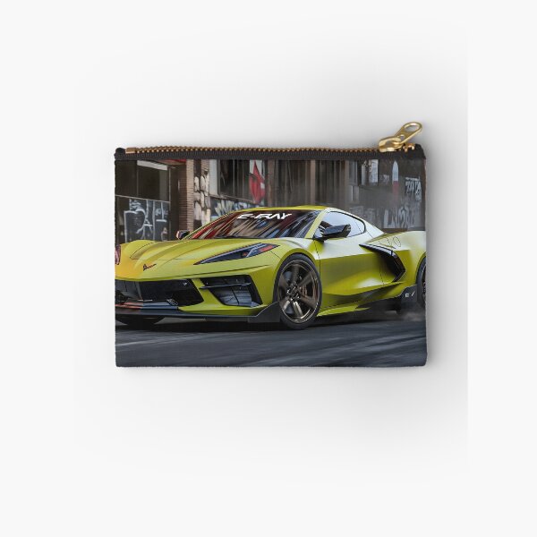 Item preview, Green Corvette E-Ray Poster – Electrified Muscle in Striking Green VII designed and sold by AutoPopStudio.