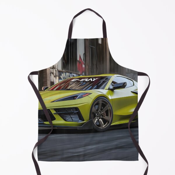 Item preview, Green Corvette E-Ray Poster – Electrified Muscle in Striking Green VII designed and sold by AutoPopStudio.