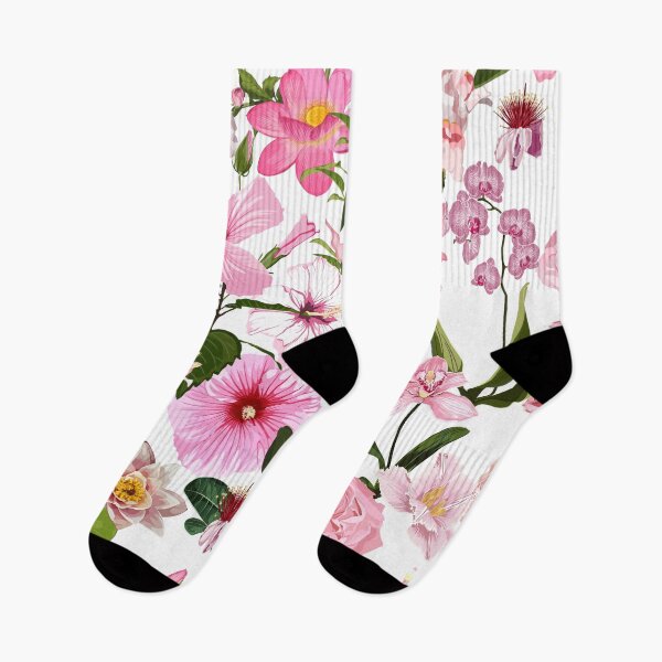 Item preview, Floral seamless pattern with watercolor style pink roses and many kind blooming garden, tropical flowers. designed and sold by MatyKotiv.