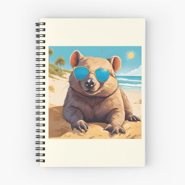 Item preview, Wombat Wearing Sunglasses On A Beach designed and sold by Fanverse Merchandise.