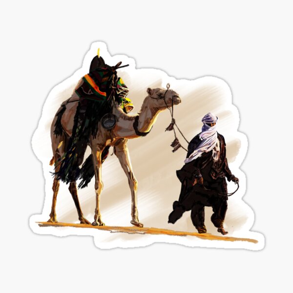 Bedouin with camel Sticker