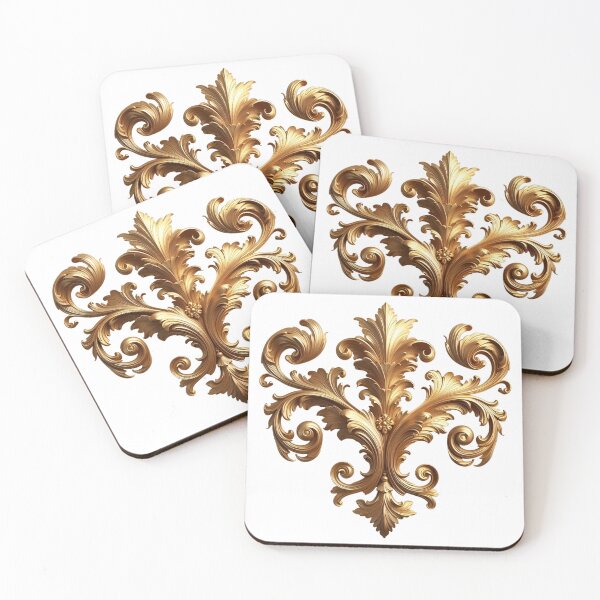 Item preview, gold baroque ornament design element designed and sold by gallofoto.