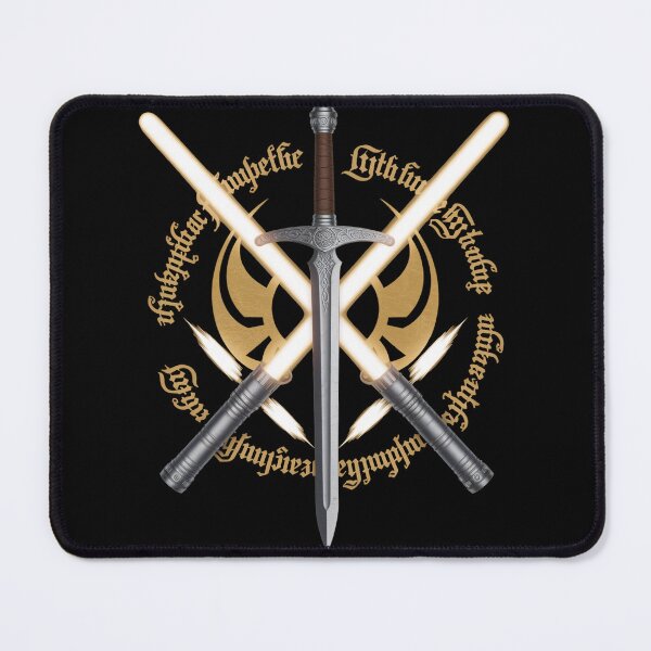 Item preview, Crossed Fantasy Sword & Glowing Blades Art designed and sold by HowMonkeyShop.