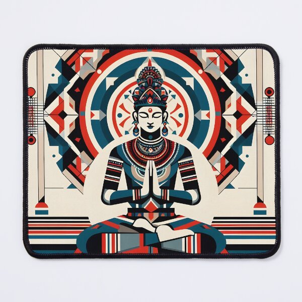 Item preview, Modern Sacred Geometry | Indian Spiritual Artwork | Boho Yoga Poster designed and sold by InevitableAum.