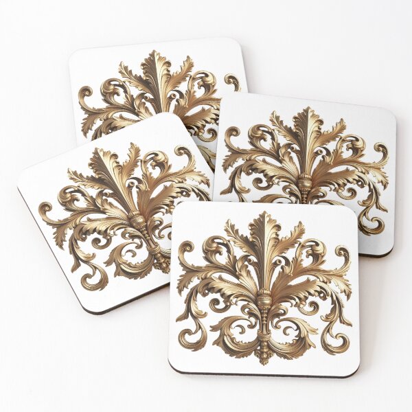 Item preview, gold baroque ornament design element designed and sold by gallofoto.