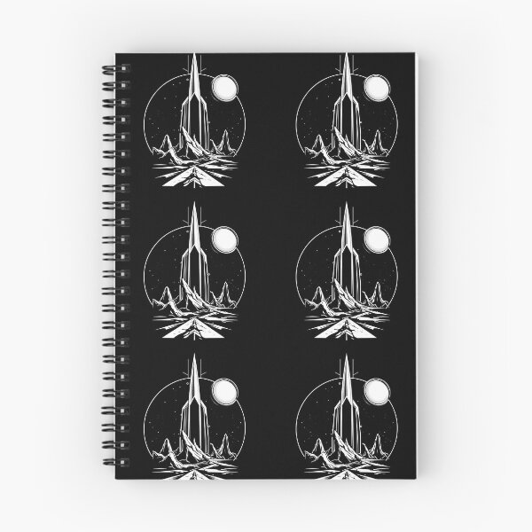 Item preview, Futuristic Landscapes Art Space Exploration Visions Black White designed and sold by ART ATTACK ZONE.