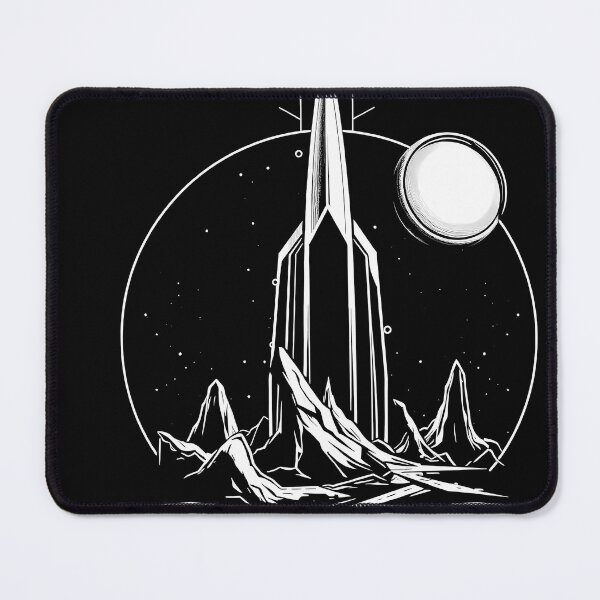 Item preview, Futuristic Landscapes Art Space Exploration Visions Black White designed and sold by ART ATTACK ZONE.