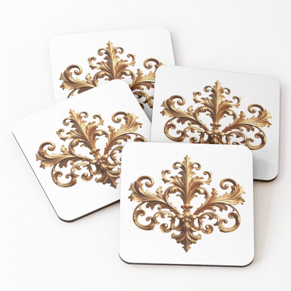 Item preview, gold baroque ornament design element designed and sold by gallofoto.