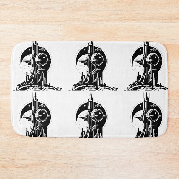 Item preview, Design Landscapes Art Space Exploration Visions Black White designed and sold by ART ATTACK ZONE.