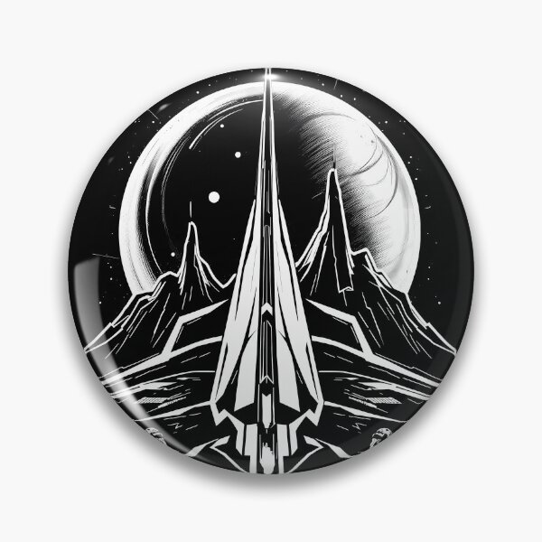 Item preview, Moon Landscapes Art Space Exploration Visions Black White designed and sold by ART ATTACK ZONE.